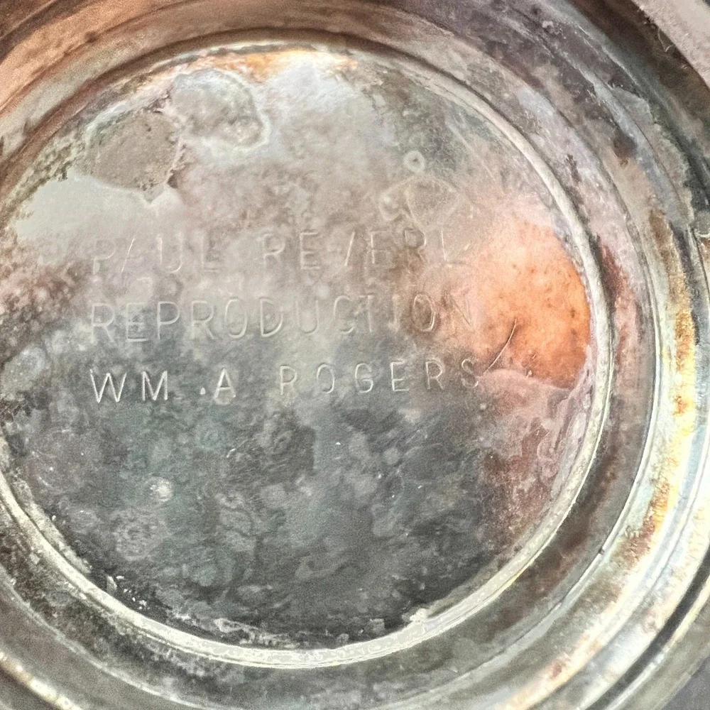 Vintage WM. A. Rogers Paul Revere Reproduction Silverplate Bowl 4″ Colonial‎